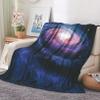 EHOMERY Cozy Baby Blanket for Couch, One Piece Flannel Fleece Throw, XXL Cosmic Landscape, Purple, 150 x 100 cm view 1