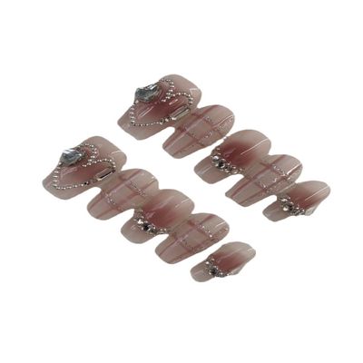 Sweetheart Powder Blush with Hand-Painted Nail Pattern, Color A, Size M