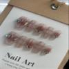 Sweetheart Powder Blush with Hand-Painted Nail Pattern, Color A, Size M view 2