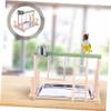 FOMIYES Parrot Playstand with Perches and Climbing Frame view 3