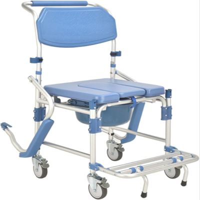 Kcolic Mobile Toilet Commode Wheelchair with Removable Bucket