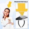 DOITOOL 6-Pack Yellow Arrow Headbands – Funny Costume Headwear view 2