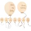 AMOYER 9-Piece Wooden Baby Monthly Milestone Cards view 1