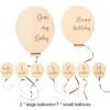 AMOYER 9-Piece Wooden Baby Monthly Milestone Cards view 3