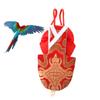 FRCOLOR 3-Piece Parrot Flight Suit with Diaper, Red, XL view 4
