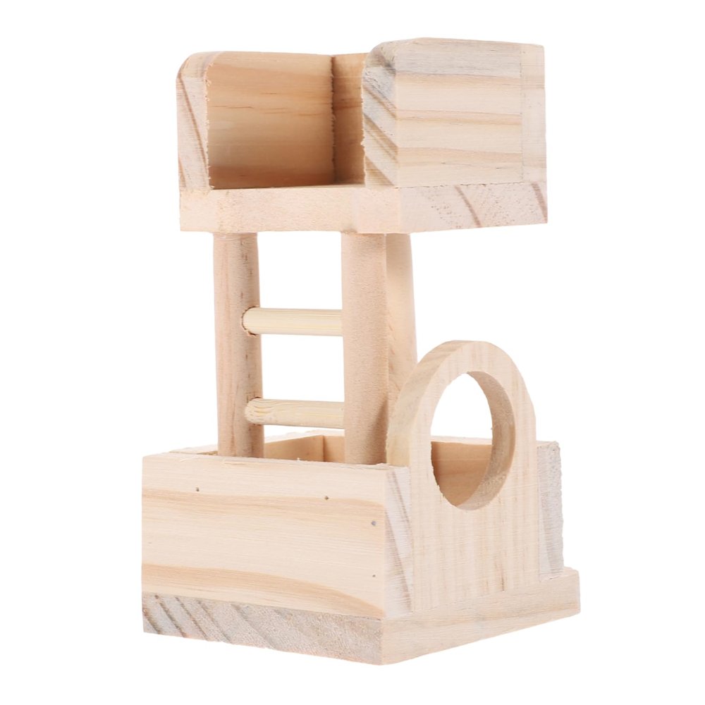 DOITOOL Wooden Hamster House with Observation Tower
