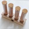 Mexican salt from dried worms (4 x 60 g) for mezcal, tequila, and salsa in elegant glass ampoules in a wooden base view 1
