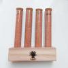 Mexican salt from dried worms (4 x 60 g) for mezcal, tequila, and salsa in elegant glass ampoules in a wooden base view 3