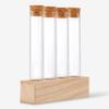 Mexican salt from dried worms (4 x 60 g) for mezcal, tequila, and salsa in elegant glass ampoules in a wooden base view 4