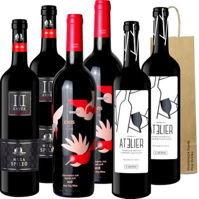 OREA-FEINKOST.de - Red Wine Highlights Greek Red Wine Package 3x2