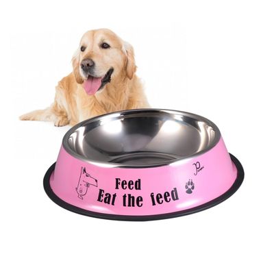 FOMIYES Dog Bowl with -Coating, Pet Feeder for Large Dogs, Dry Food, Wet Food and Water, Random Cartoon Pattern