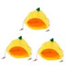 Housoutil 3-Piece Yellow Pineapple Hamster Nest Set view 1