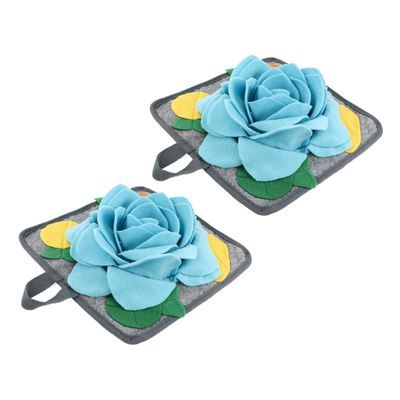 FOMIYES 2-Piece Rabbit Feeding and Snuffle Mats for Slow Feeding and Stress Relief