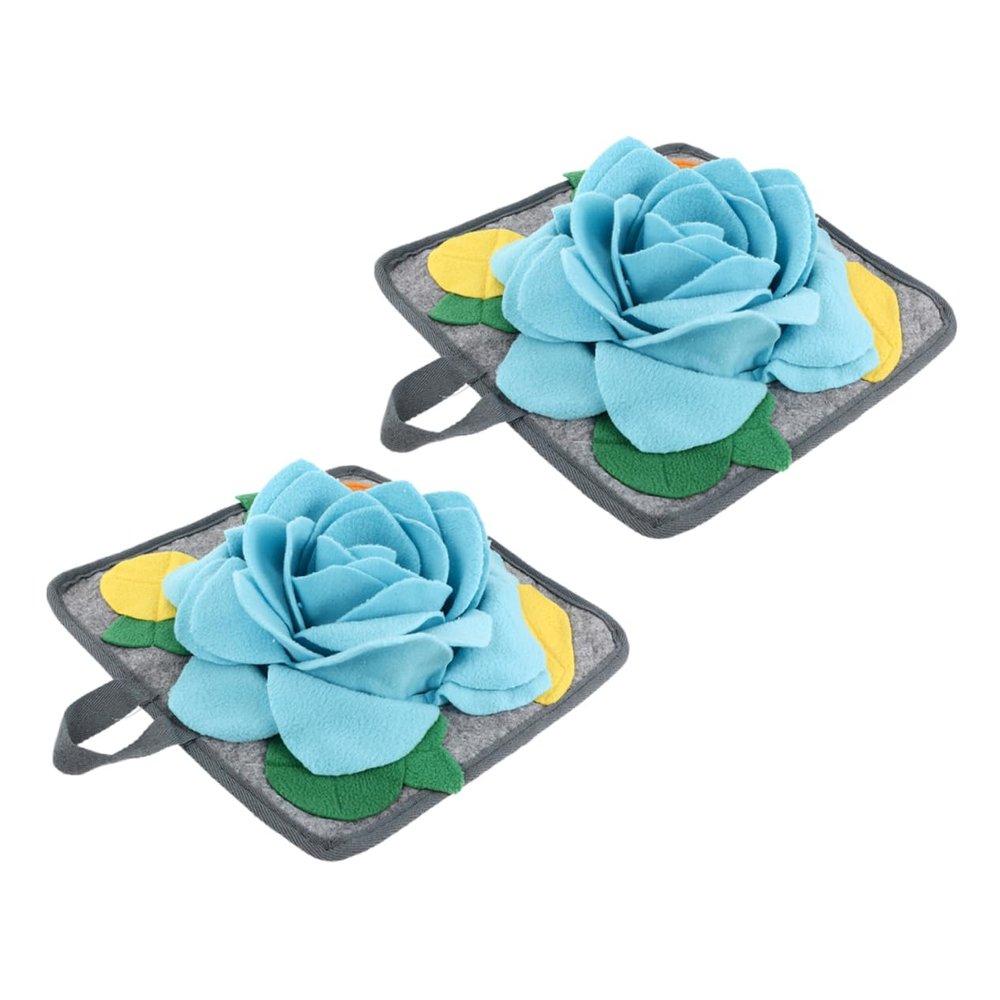 FOMIYES 2-Piece Rabbit Feeding and Snuffle Mats for Slow Feeding and Stress Relief