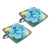 FOMIYES 2-Piece Rabbit Feeding and Snuffle Mats for Slow Feeding and Stress Relief view 1