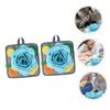 FOMIYES 2-Piece Rabbit Feeding and Snuffle Mats for Slow Feeding and Stress Relief view 3
