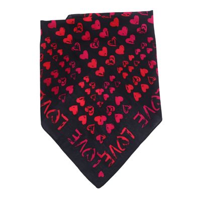 Angoily Heart Pattern Pet Collar with Triangle Scarf