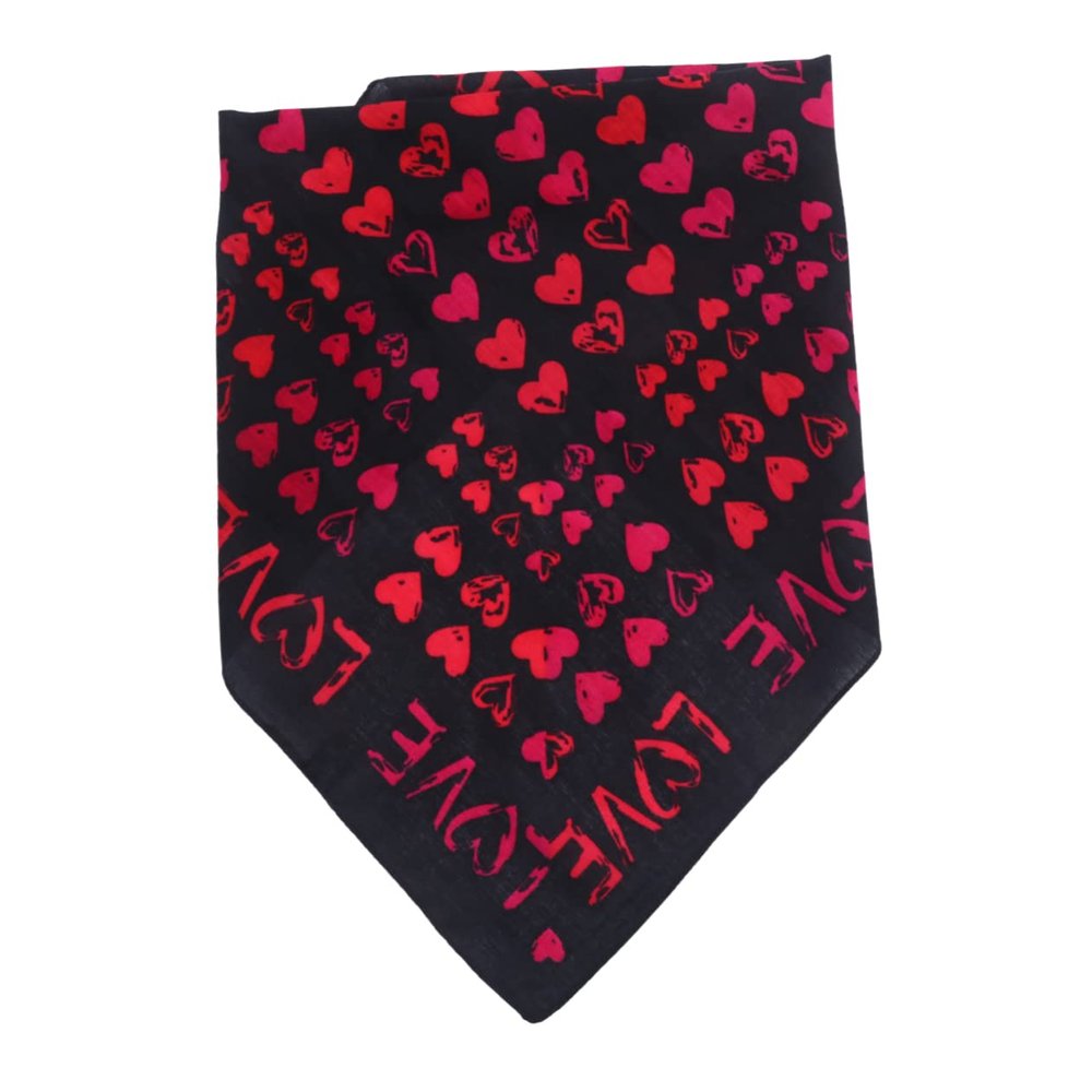 Angoily Heart Pattern Pet Collar with Triangle Scarf