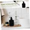 HAPINARY Refillable Pump Bottles, PET, 150 mL, 4-Pack, Square, Black view 2