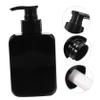 HAPINARY Refillable Pump Bottles, PET, 150 mL, 4-Pack, Square, Black view 3
