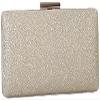 RajoNN Women's Evening Clutch Handbag, Glittery Matte Crossbody Shoulder Bag (Black/Gold) view 1
