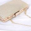 RajoNN Women's Evening Clutch Handbag, Glittery Matte Crossbody Shoulder Bag (Black/Gold) view 2