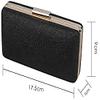 RajoNN Women's Evening Clutch Handbag, Glittery Matte Crossbody Shoulder Bag (Black/Gold) view 4