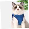 FRCOLOR 2-Piece Blue Mesh Vest Harness Set for Cats, Adjustable and Lightweight, Sizes XS–L view 3