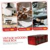 Vintage Red Tissue Box, Paper Storage Box view 4