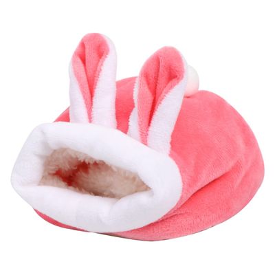 DOITOOL Plush Hamster Warm Bed in Rabbit Shape