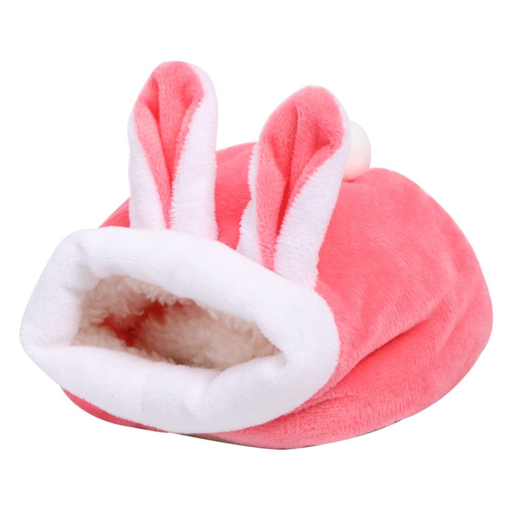DOITOOL Plush Hamster Warm Bed in Rabbit Shape