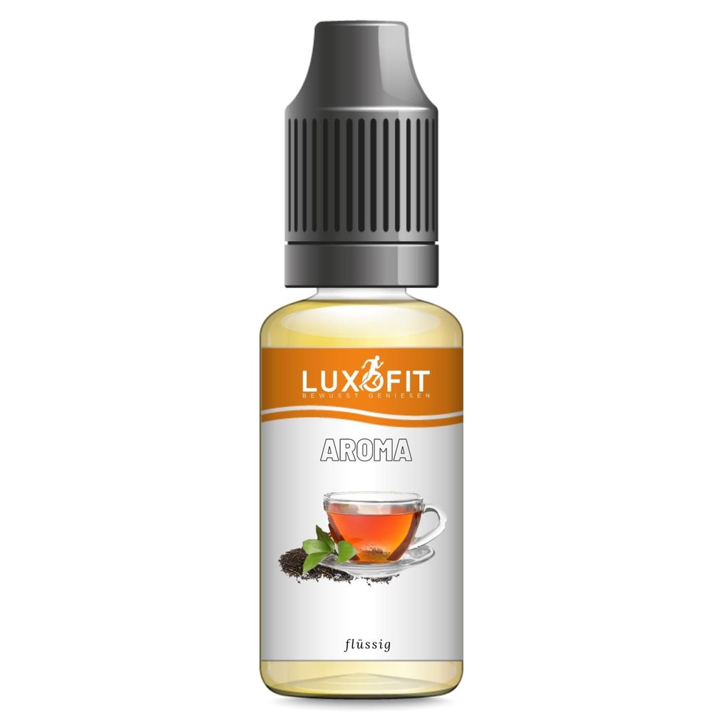 Luxofit Black Tea Flavor, Liquid, for Flavoring Foods and Beverages, Vegan and Vegetarian, Water-Soluble, Made in Germany, GMO-Free (1 L)