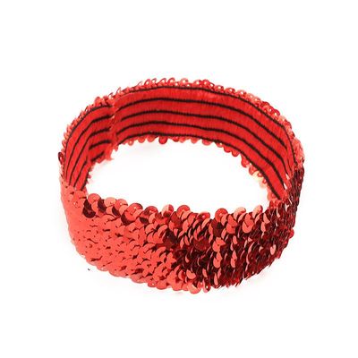 SYSUII 5-Piece Sequin Headbands, Elastic Glitter Hair Bands for Women and Girls, Red