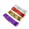 SYSUII 5-Piece Sequin Headbands, Elastic Glitter Hair Bands for Women and Girls, Red view 2