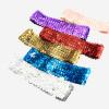 SYSUII 5-Piece Sequin Headbands, Elastic Glitter Hair Bands for Women and Girls, Red view 4