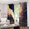 Blackout Curtain with Grommets, Sound-Reducing, 3D Jungle Deer Design view 3