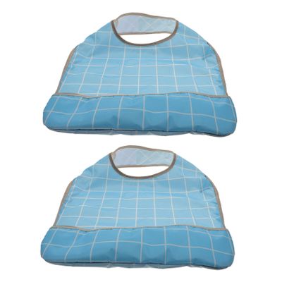Adult Bibs, 2-Pack, Blue, TPU and Polyester
