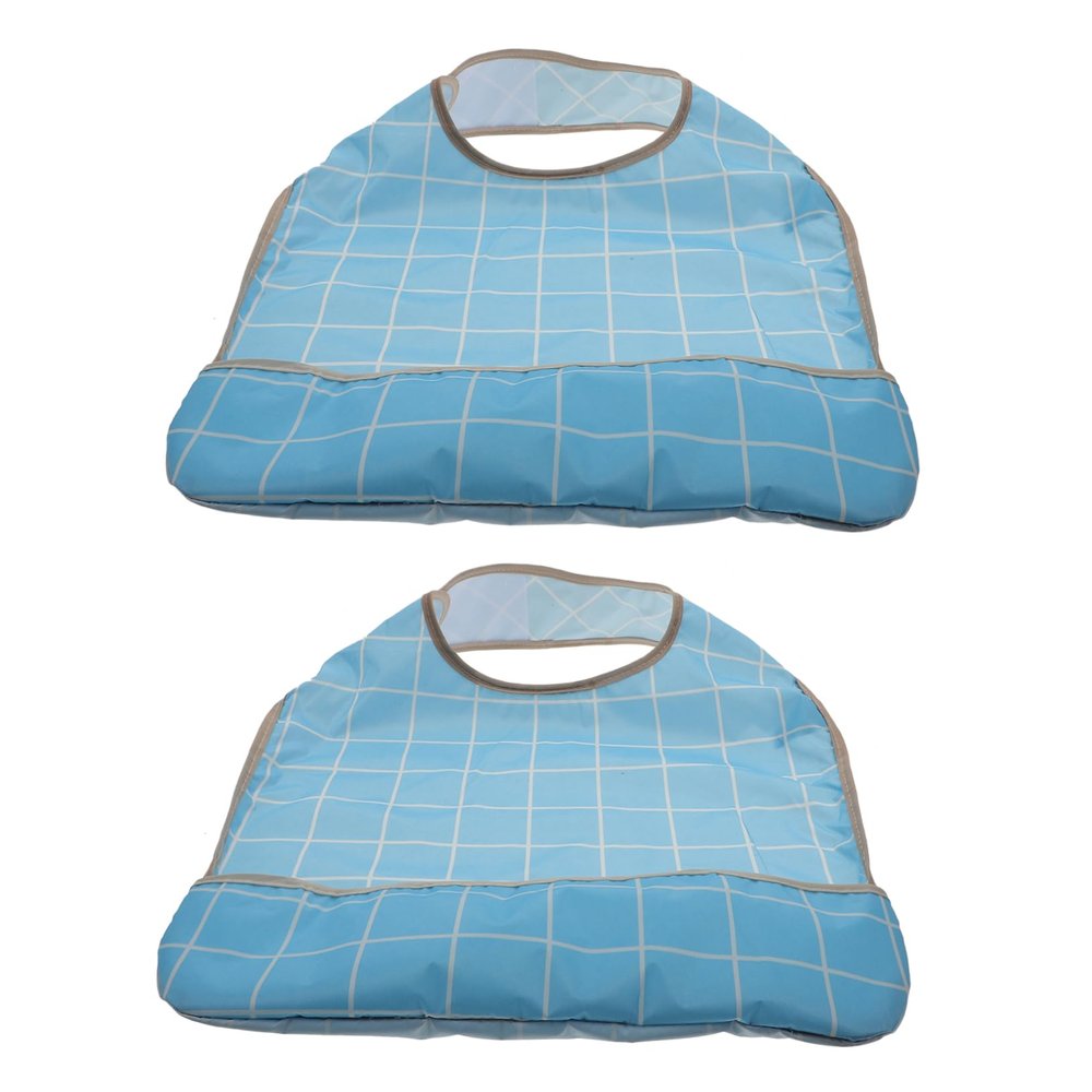 Adult Bibs, 2-Pack, Blue, TPU and Polyester