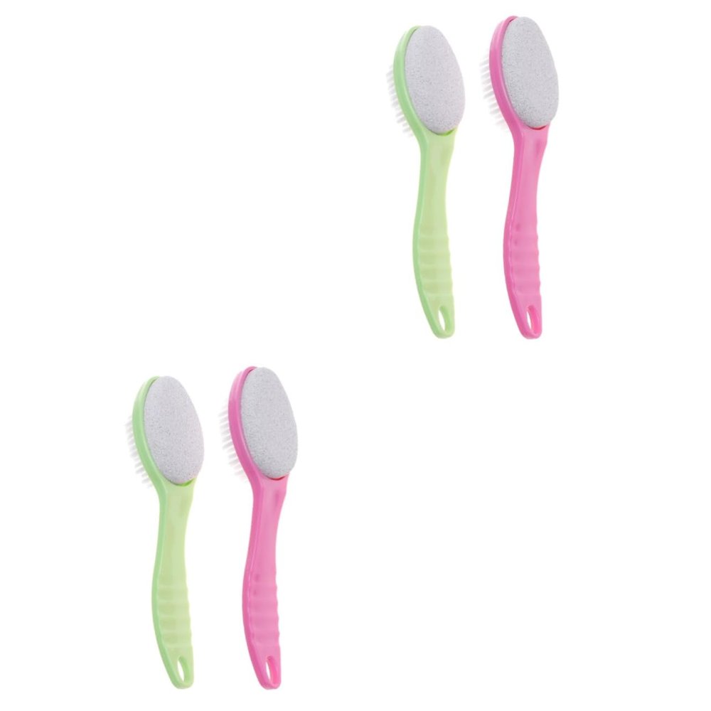 Housoutil 4-Piece Multifunctional Foot File Set, Double-Sided Callus and Dead Skin Remover, Random Color