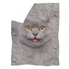 Tenemos Fleece Blanket with 3D Blue Cat Print, 125 x 150 cm view 1