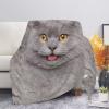 Tenemos Fleece Blanket with 3D Blue Cat Print, 125 x 150 cm view 2