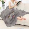 Tenemos Fleece Blanket with 3D Blue Cat Print, 125 x 150 cm view 4