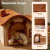 Collapsible Cat Cave Bed, Cute Cube Cat House, Removable Washable Pet Bed, Warm and Comfortable Cat Home (Color: B, Size: S) view 3