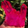 WIOSEN Aura Angel Natural Red Quartz Crystal Cluster, One Size view 1