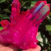 WIOSEN Aura Angel Natural Red Quartz Crystal Cluster, One Size view 3