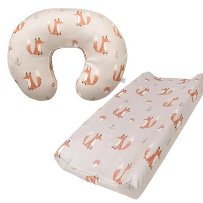 iEvolve Nursing Pillow Covers, Support Pillow Covers, Baby Positioner Covers, Fox, 2-Pack
