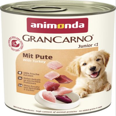 animonda GranCarno Junior Dog Wet Food with Turkey (6 x 400g)