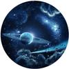 Galaxy Space Cake Topper, Edible Wafer Paper, 20 cm view 4