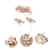FOMIYES 9-Piece Bridal Hair Comb Set with Pearls and Flowers view 3