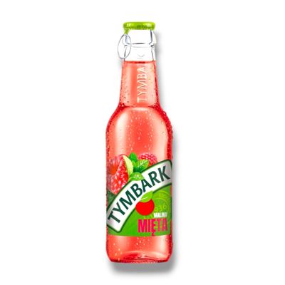 24 x 250 ml Original Polish Tymbark Raspberry Mint Juice - Fruity Refreshment from Poland
